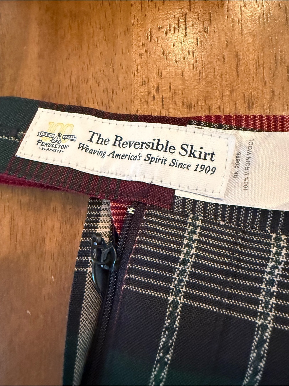 Pendleton Black & Red Plaid Midi Skirt - Picture 10 of 15
